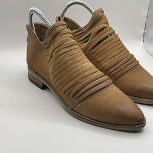 Free People Womens Lost Valley Ankle Booties Sz 36 / 6 Brown‎ Leather Boho